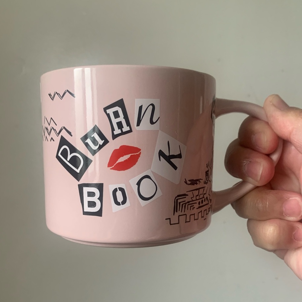 Mean Girls ceramic Burn book pink mug